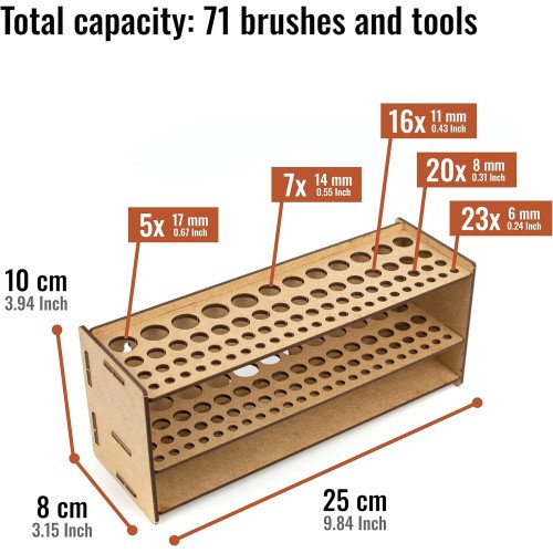 Soporte organizador de pinceles grande – (Inicio)
