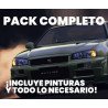 (PACK BASICO) Nissan Skyline GT-R34 (Incluye todo para el montaje)