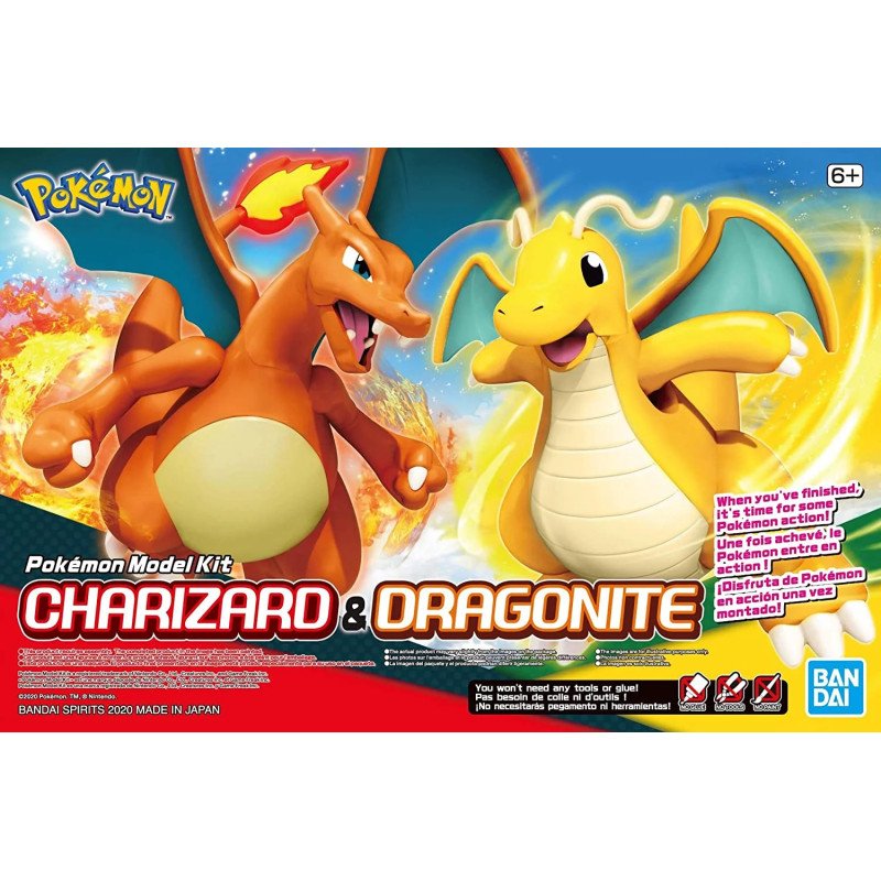 Dragonite y Charizard Pokemon Bandai Model Kit –Pokemon (Novedades)
