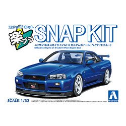 Nissan R34 Skyline GT-R Snap Kit Aoshima