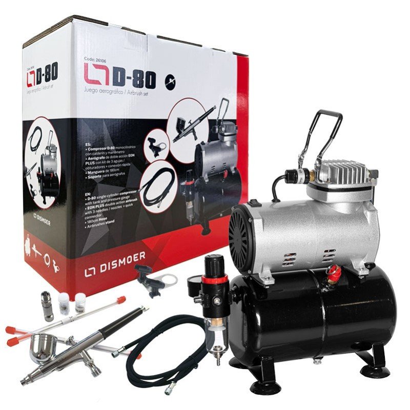 Dismoer Airbrush Kit with D-80 Compressor – (Home)